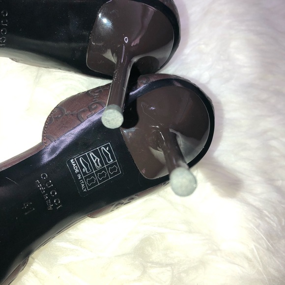 👠 GUCCI Guccissima Soft Chocolate Heels 41 11 - Picture 4 of 8